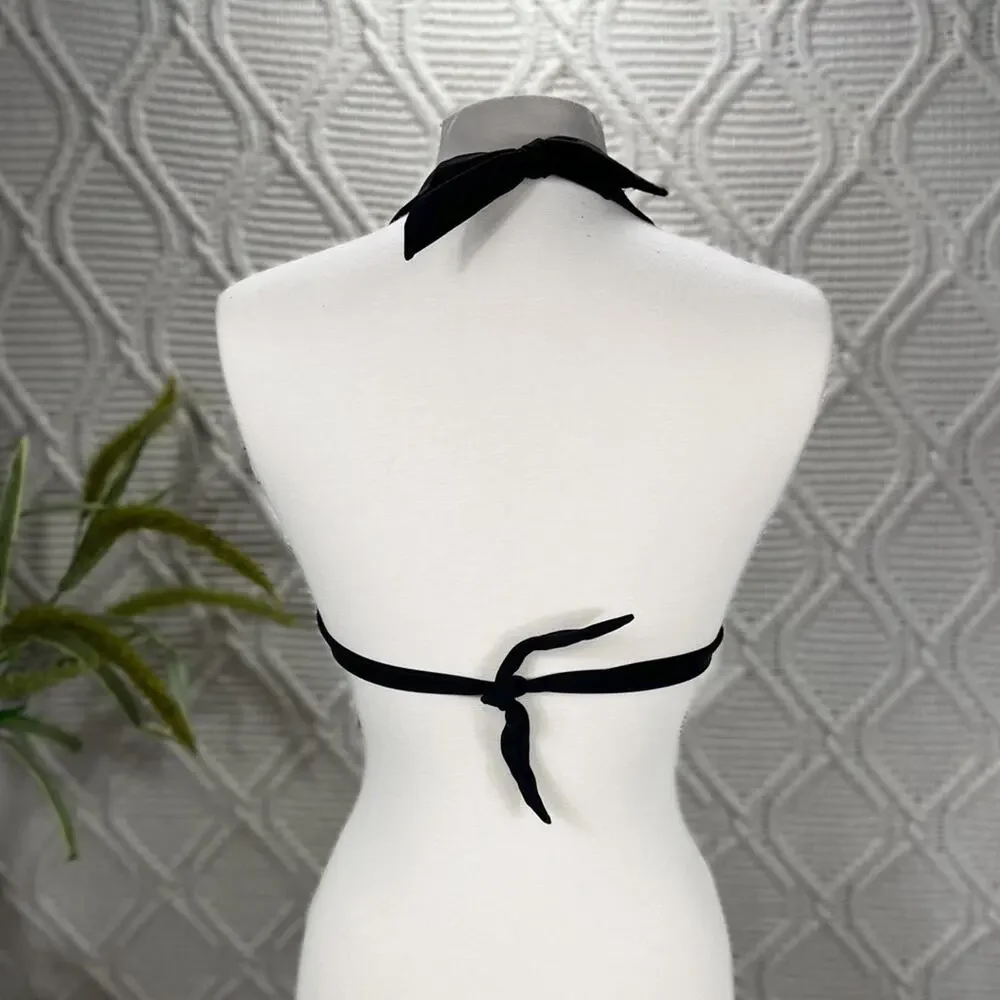 NWT Isaac Mizrahi for Target Black Basic Bikini Swimsuit Top Junior Girl's XXL‎